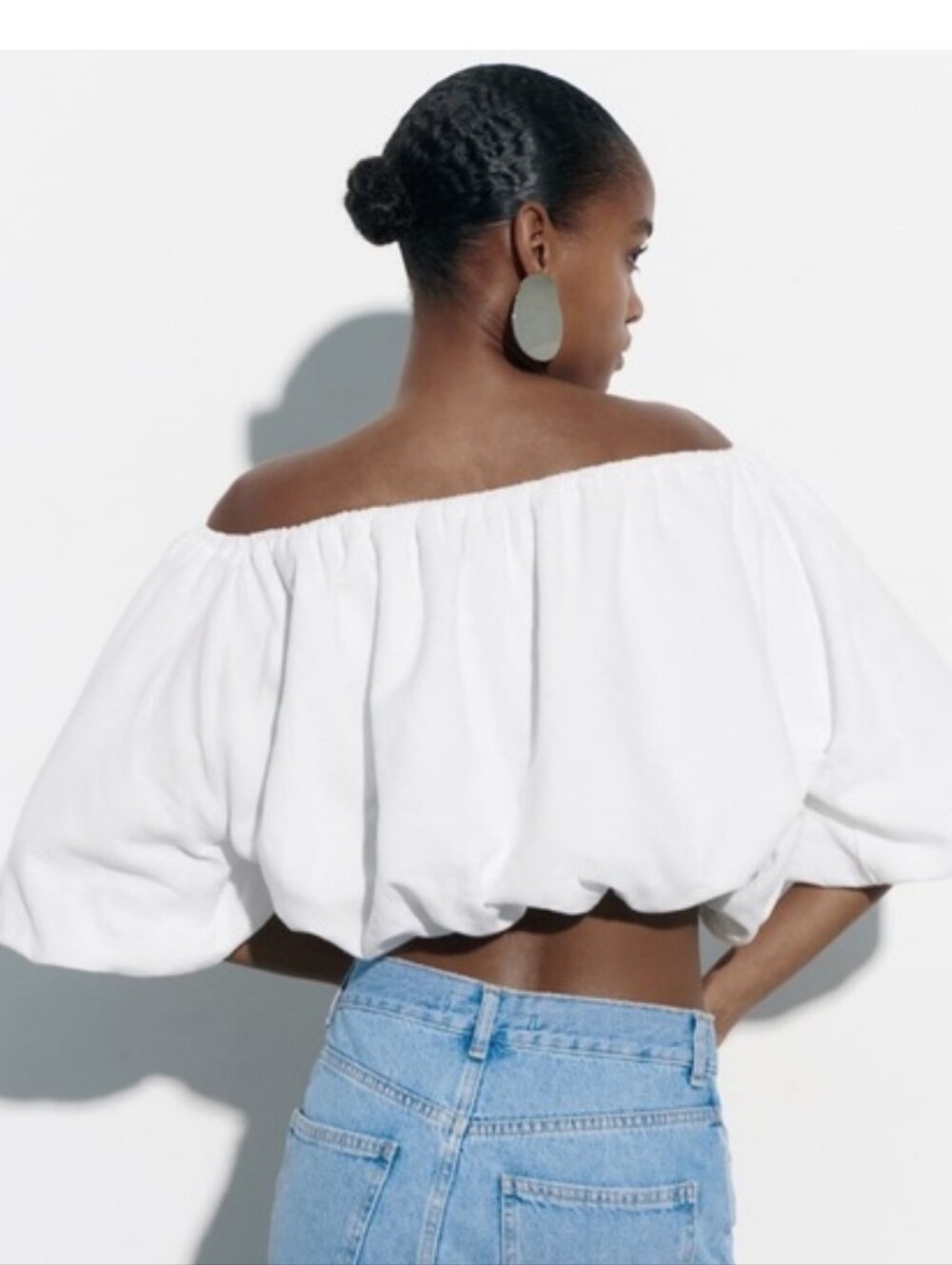 Zara Linen Crop Top NWT - Picture 4 of 15